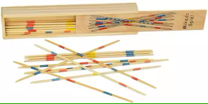 Mikado Pick-Up Sticks – Wooden Game for Kids & Family