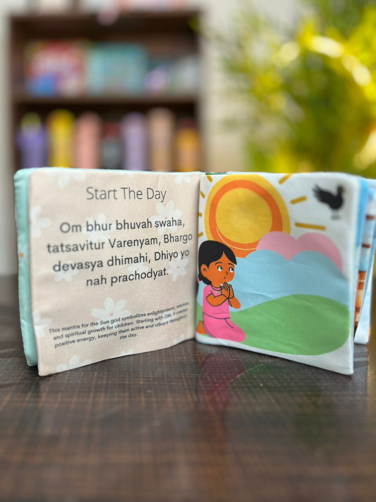 PiK A BOO Shloka Cloth Book With ॐ Wooden Box For Kids Exclusive with Crinkle Page for Infants, Toddlers, Kids