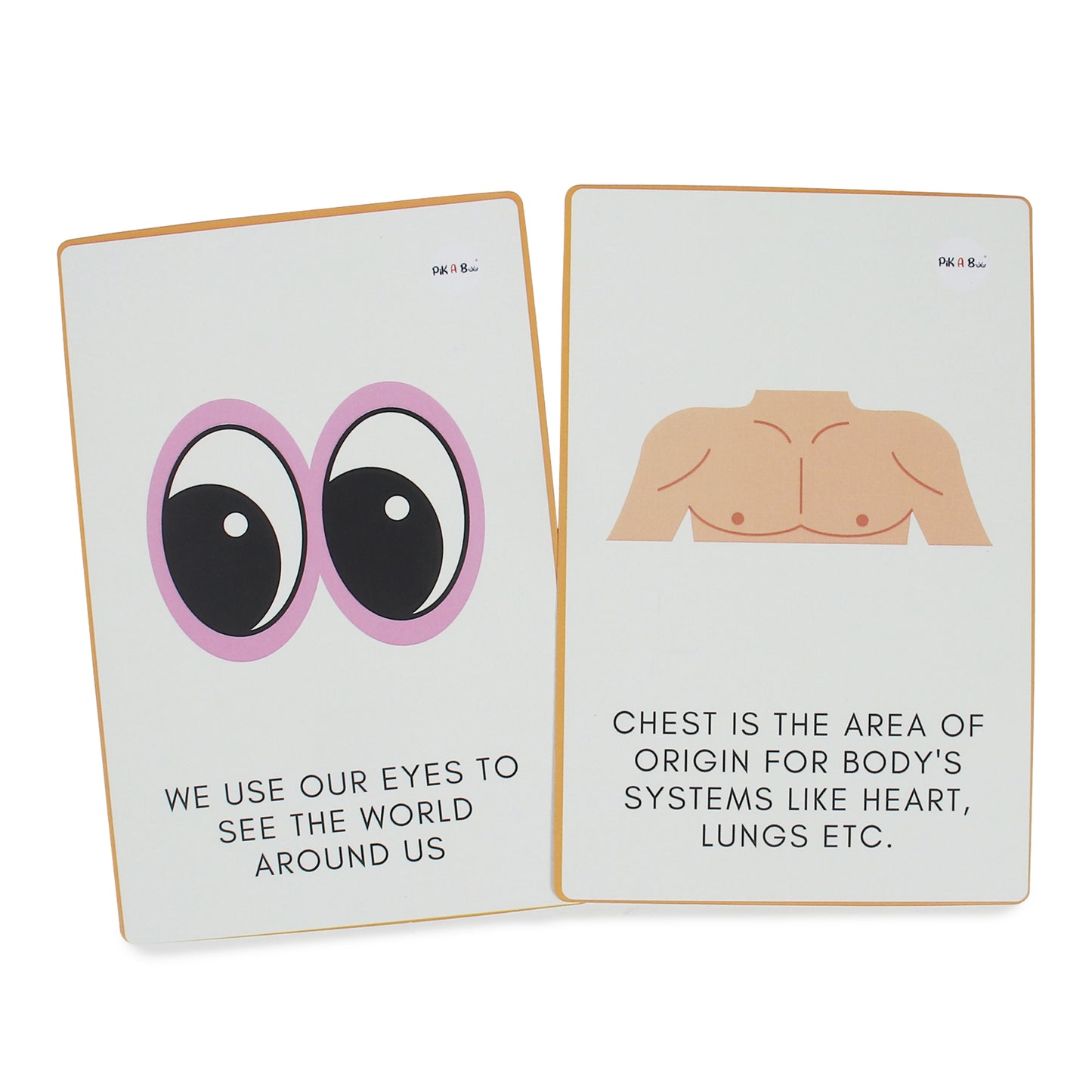 PiK A BOO Body Parts FlashCards – Early Learning for Kids & Toddlers (Set of 18)