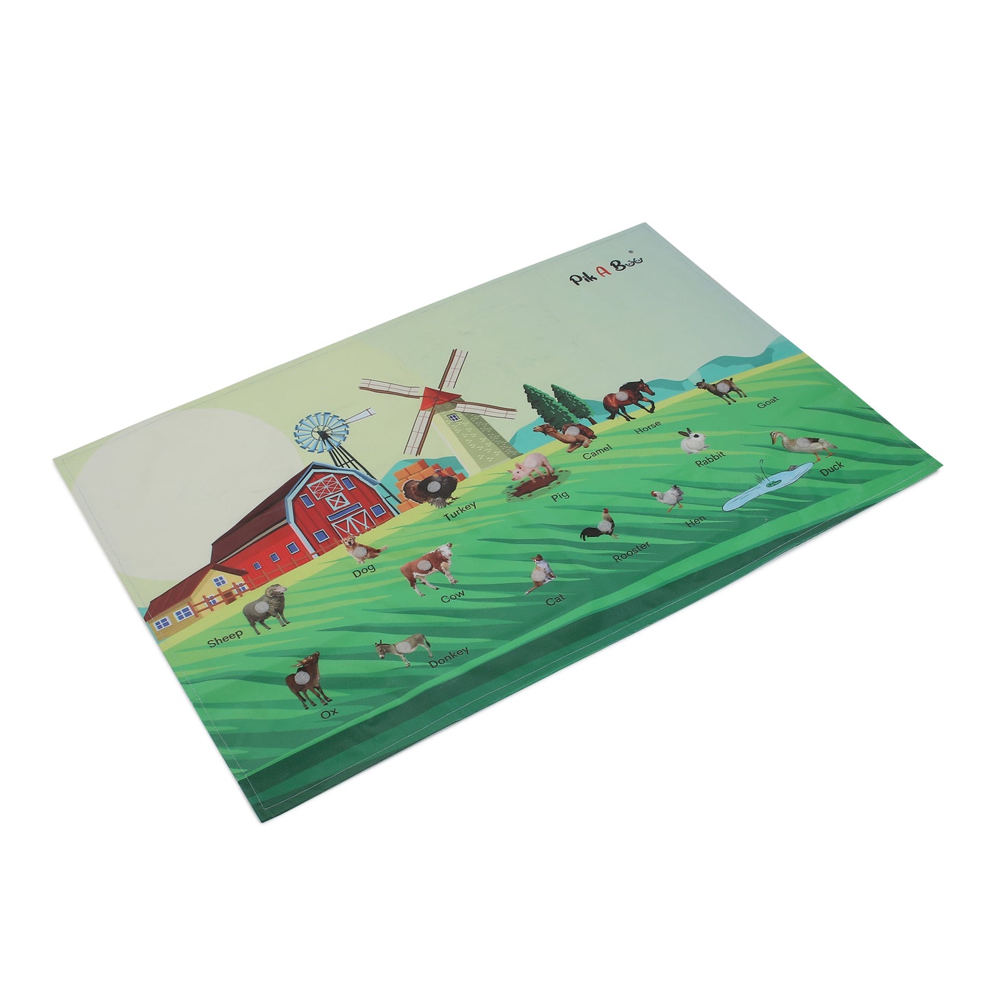 PiK A BOO Farm Animals Activity Mat For Toddler Kids, Children Approx 91*60 Cm