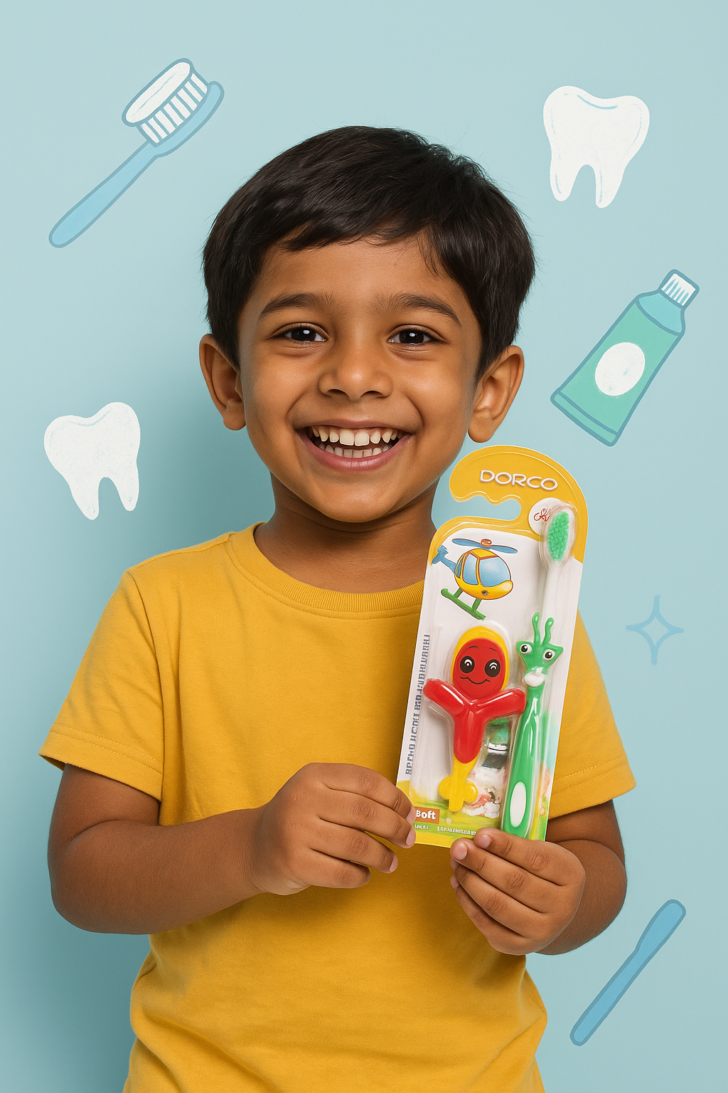 Kids Toothbrush – Soft Bristles with Toy Cap (1pc)