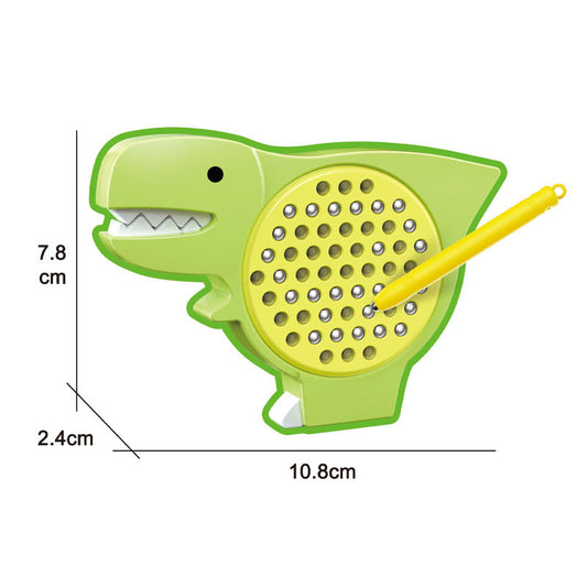 Green Dino Magnetic Board Drawing Keychain – Montessori Fidget