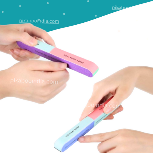 7-Step Nail File & Buffer – Washable Emery Board 1 Pc