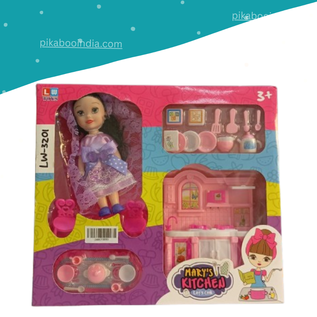 Doll Kitchen Set – Role Play Fun for Kids’ Cooking