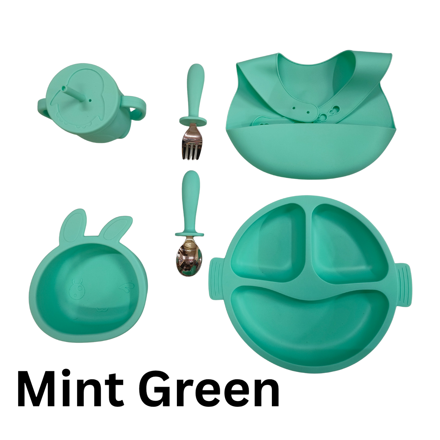Silicone Tableware Suction Baby Feeding Set – Easy Grip