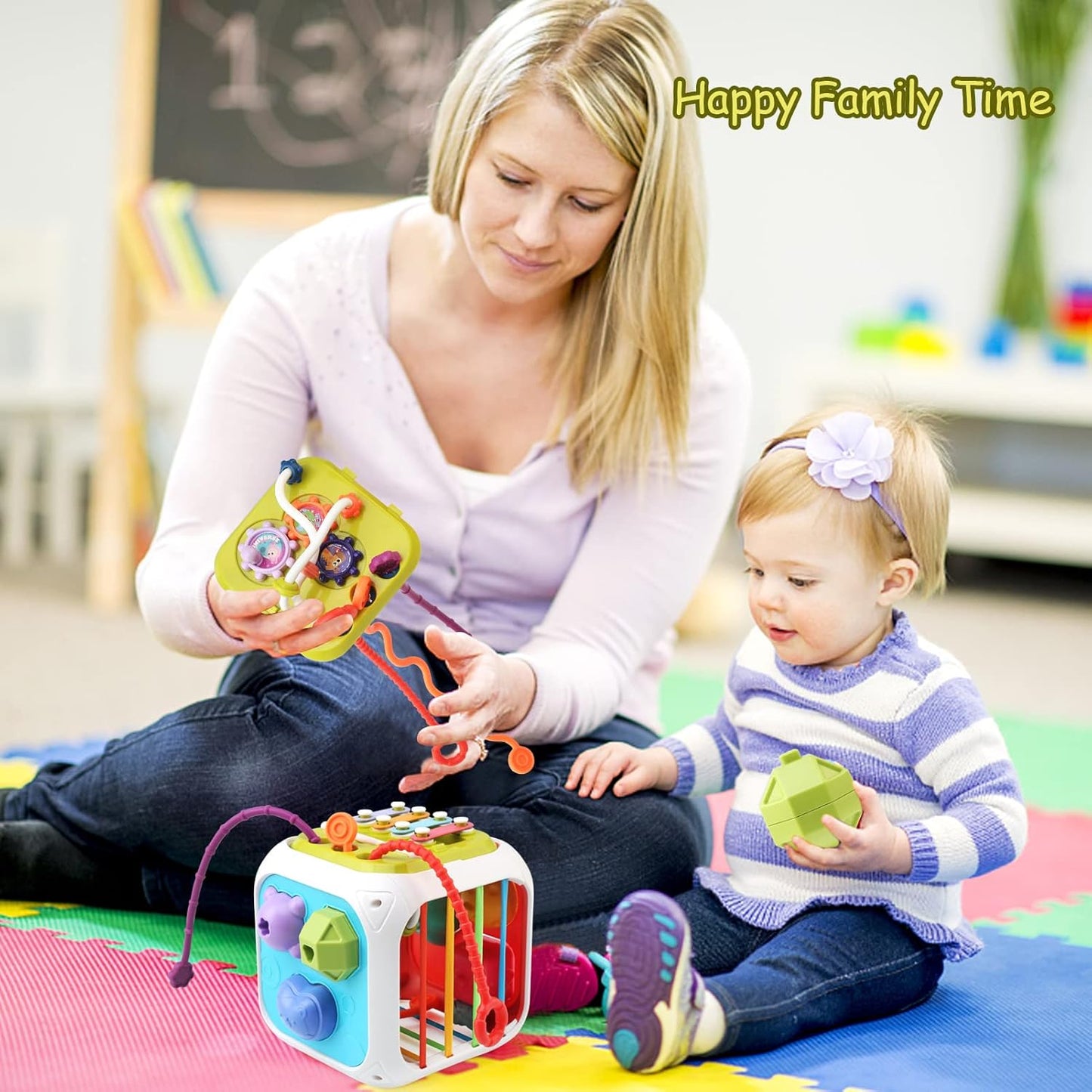 Montessori Baby Toddler Activity Cube – 6-in-1 Educational Toys