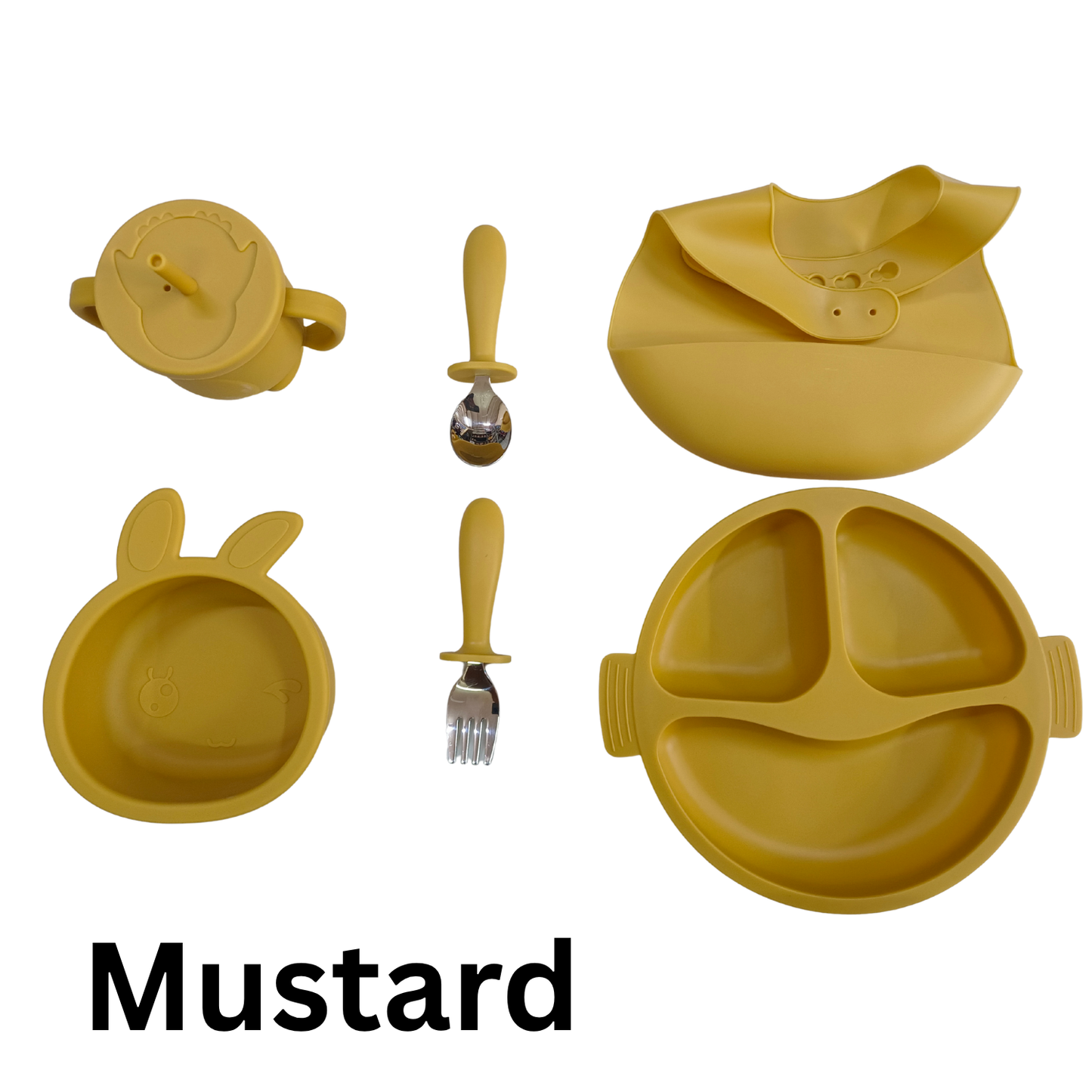 Silicone Tableware Suction Baby Feeding Set – Easy Grip