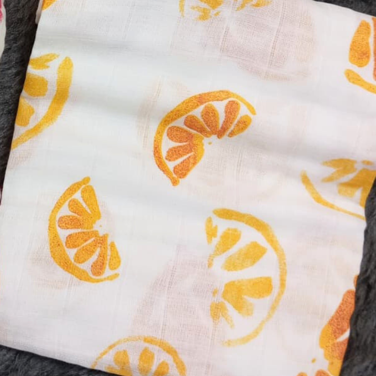 Orange Watermelon Avocado Organic Cotton Baby Swaddle Blanket – 42x42 inches Set of 3