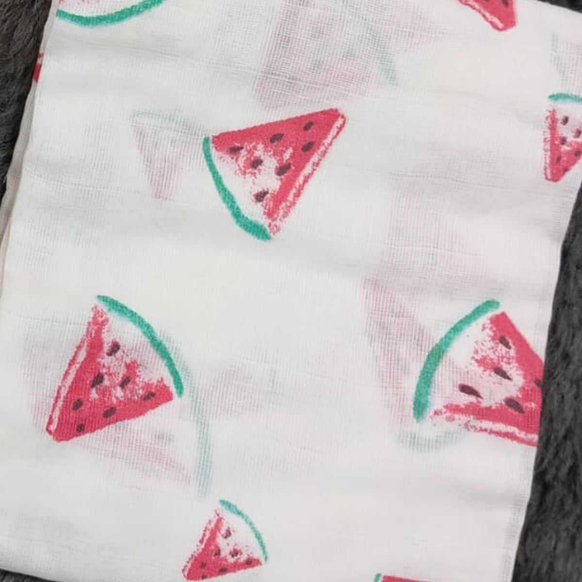 Orange Watermelon Avocado Organic Cotton Baby Swaddle Blanket – 42x42 inches Set of 3