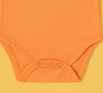 Organic Baby Bodysuit | I Love Mom & Dad Design – Ultra-Soft Orange Cotton for Delicate Newborn Skin