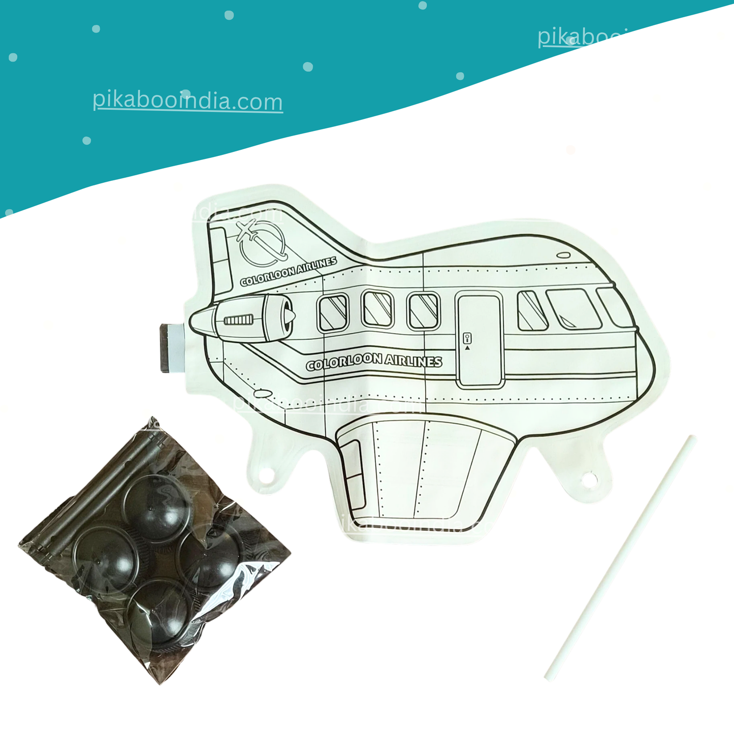 3D Aeroplane DIY Kit – Inflate, Color & Build Fun Flying Craft for Kids