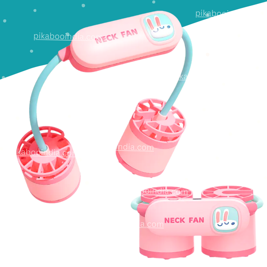 PiK A BOO Neck Fan – Hands-Free Rechargeable Cooling Fan for Kids & Adults