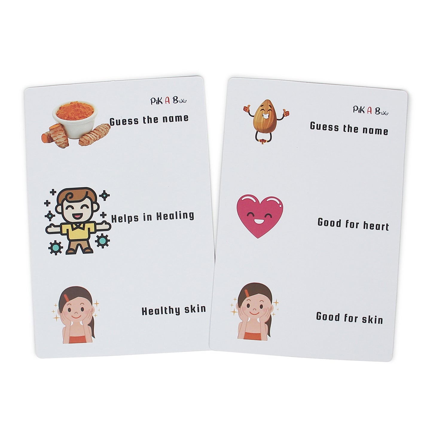 PIK A BOO Nuts & Seeds Flash Cards – Educational | Early Learning Kids (Set of 18)