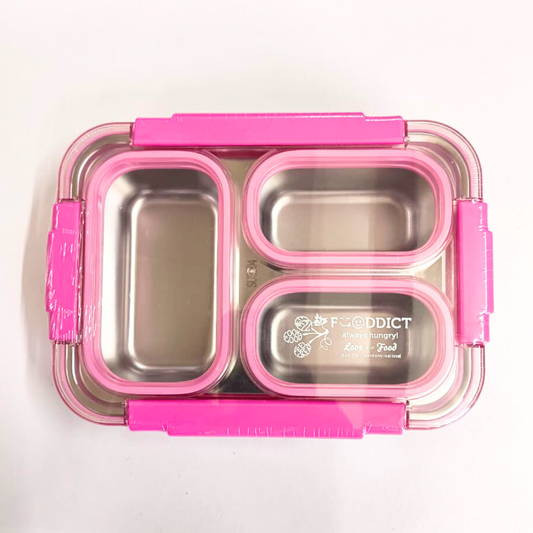 Tokyo Table Stainless Steel Lunch Box – 3 Compartment Leakproof Tiffin