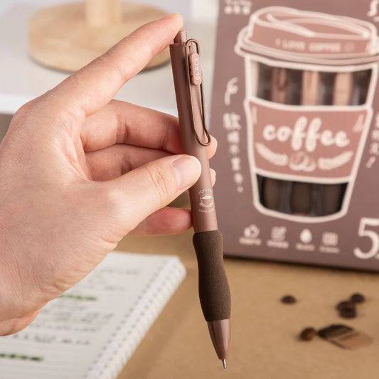 Quick-Dry Coffee Gel Pen – 0.5mm Tip for Smooth Writing