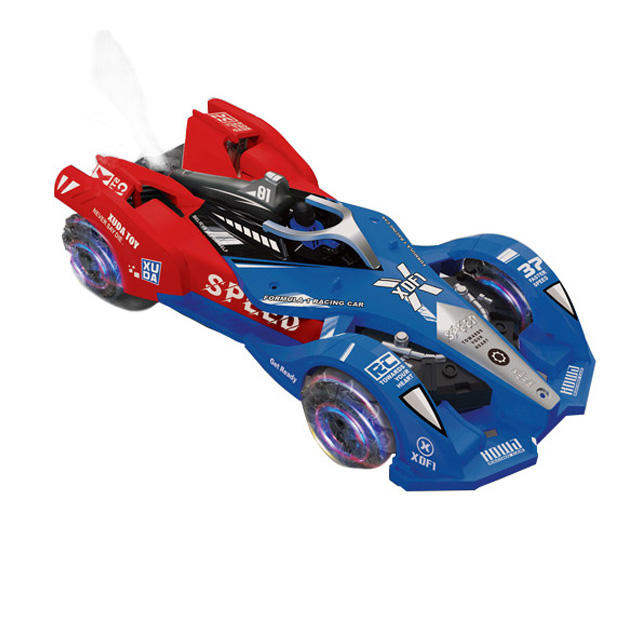 RC Stunt Car with Lights & Spray – Drift Racing Toy Factory (New but Box slightly damaged)