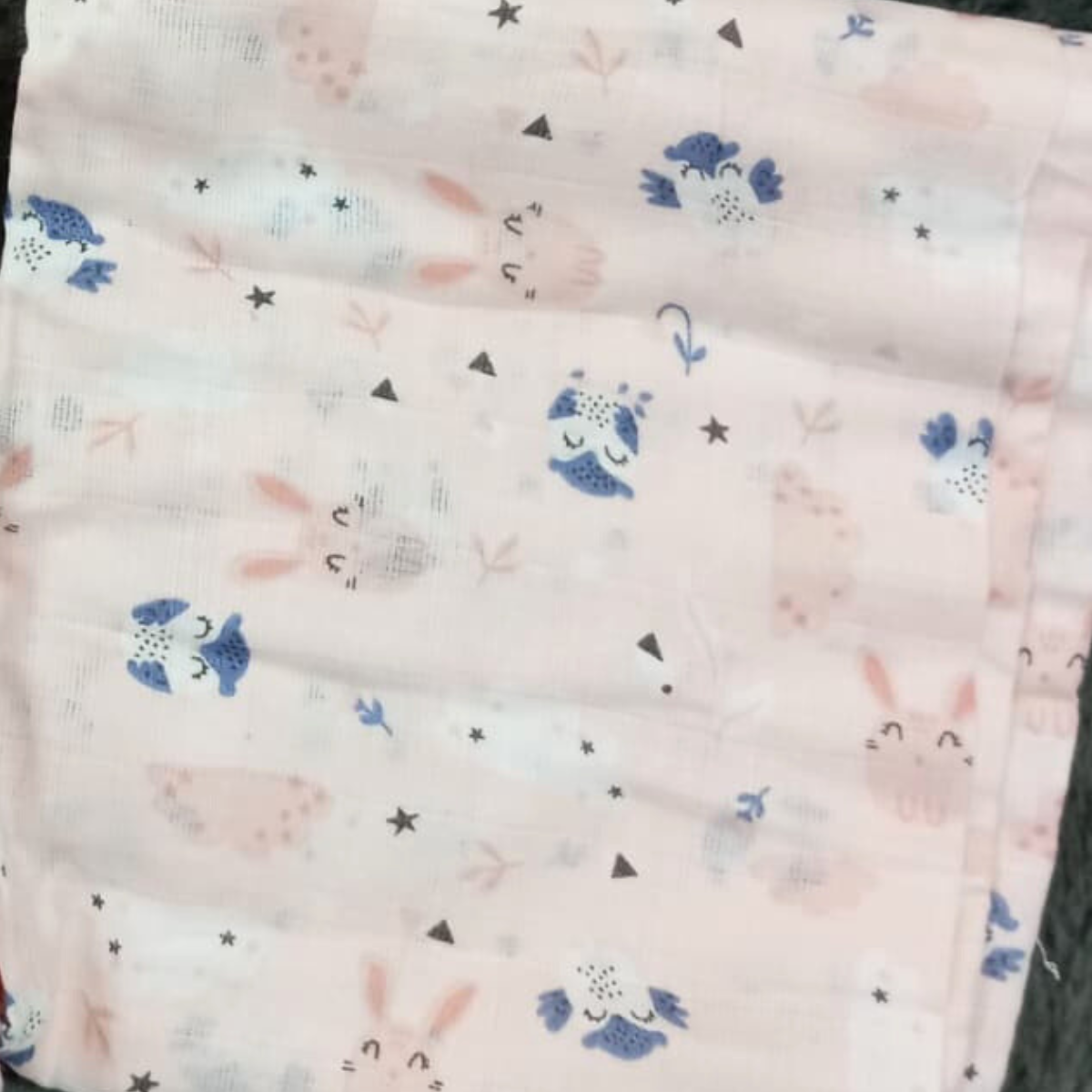 Rabbit Butterfly Cat Organic Cotton Baby Swaddle Blanket – 42x42 inches Set of 3