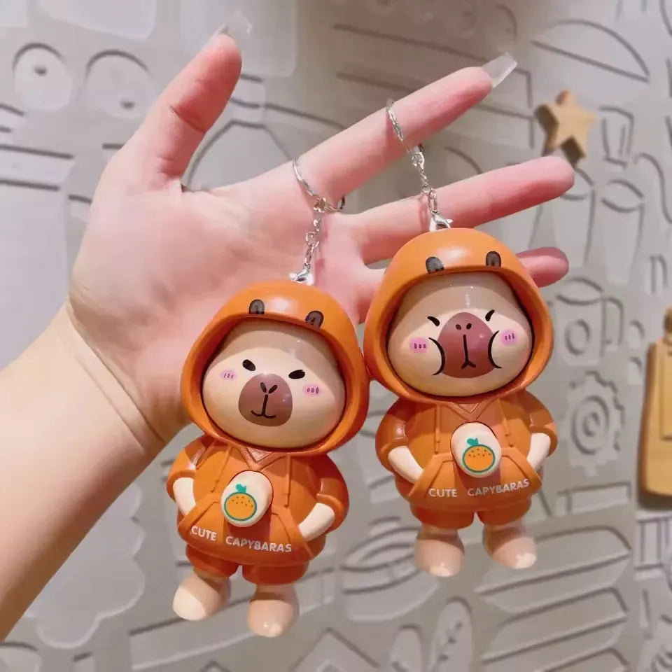 Face Changing Keychain – Capy Mood Flip Cartoon Toy |
