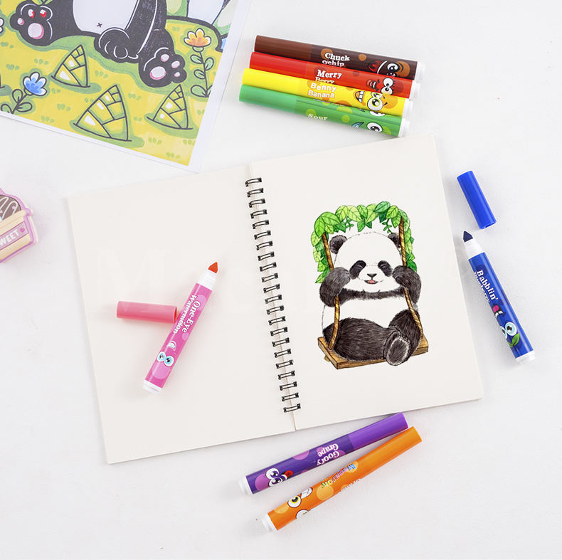 Scented Colour Markers – Pack of 12 Fragrance Sketch Pens for Kids’ Creative Fun