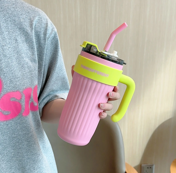Large Capacity Thermos Stainless Steel Water Tumbler Double Walled Bottles 860 ML (4360)