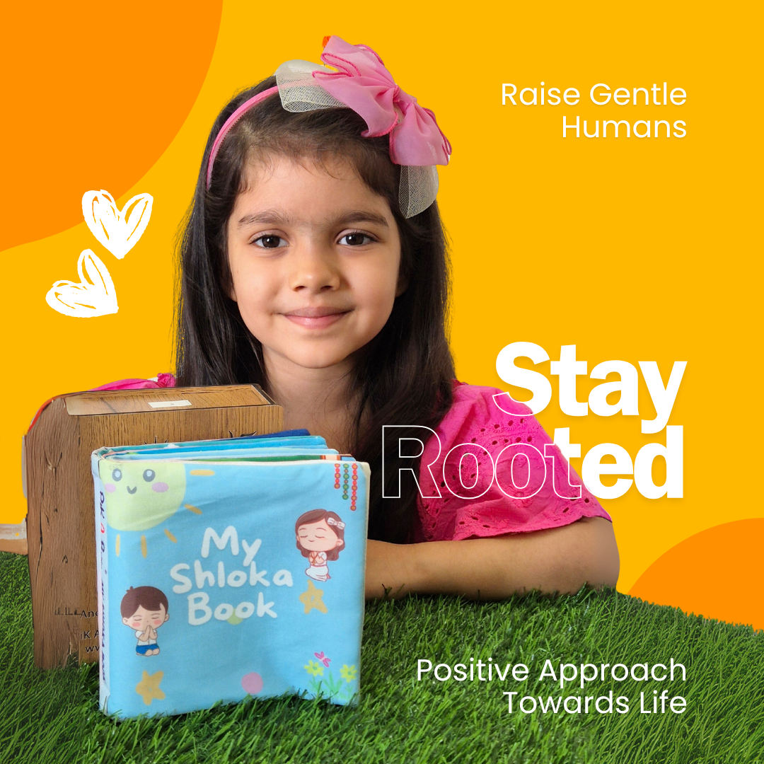 PiK A BOO Shloka Cloth Book With ॐ Wooden Box For Kids Exclusive with Crinkle Page for Infants, Toddlers, Kids