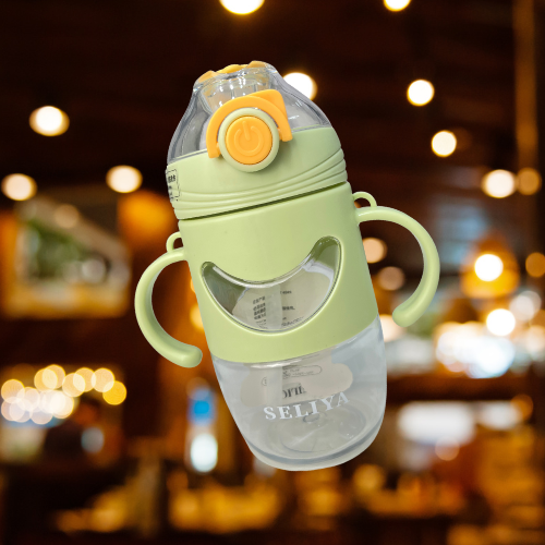 SmileySip Kids Water Bottle | 420ml Leak-Proof Sipper with Straw & Easy-Grip Handles