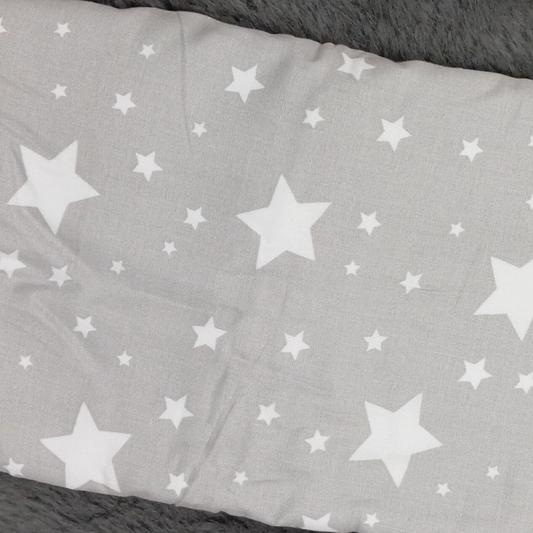 Starry Dreams Muslin Swaddle Blanket | 6-Layered Grey Star Print – Soft, Breathable & Cozy Comfort for Newborns