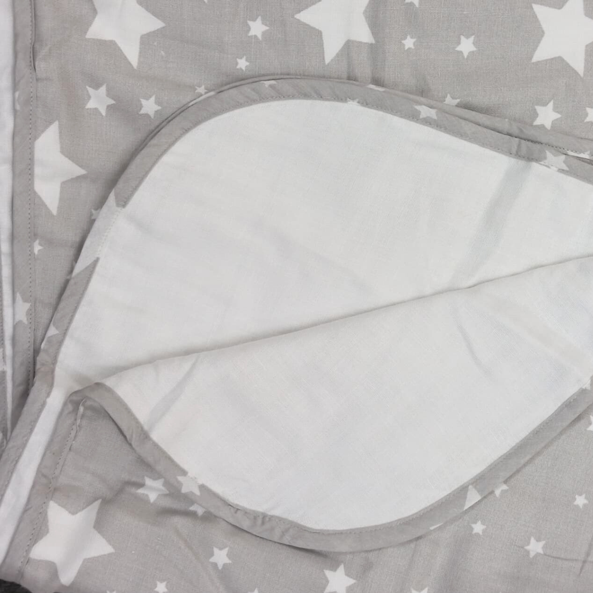 Starry Dreams Muslin Swaddle Blanket | 6-Layered Grey Star Print – Soft, Breathable & Cozy Comfort for Newborns