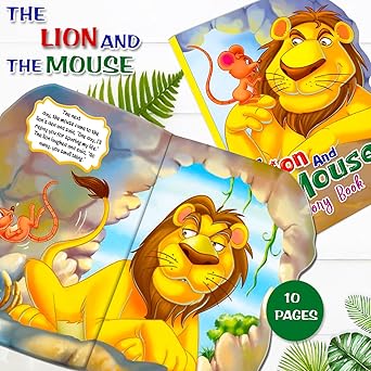 The Lion and The Mouse – Board Book | Classic Moral Story for Kids
