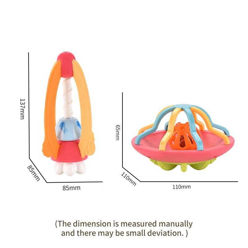 UFO & Rocket Rattle Bells Set – Fun for Infants