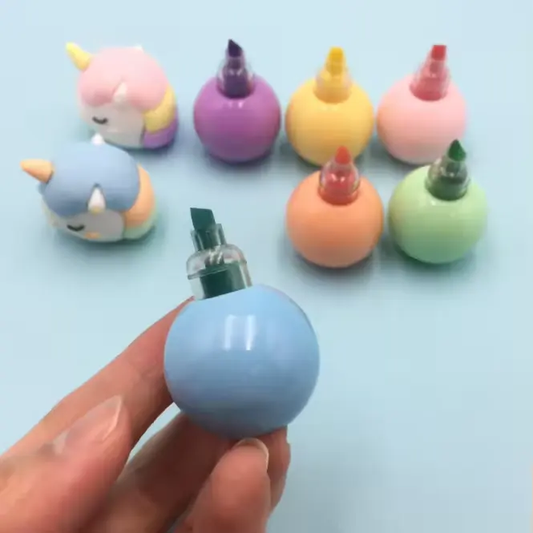 Unicorn 3-in-1 Highlighter Pen | Multicolor Bubble Marker