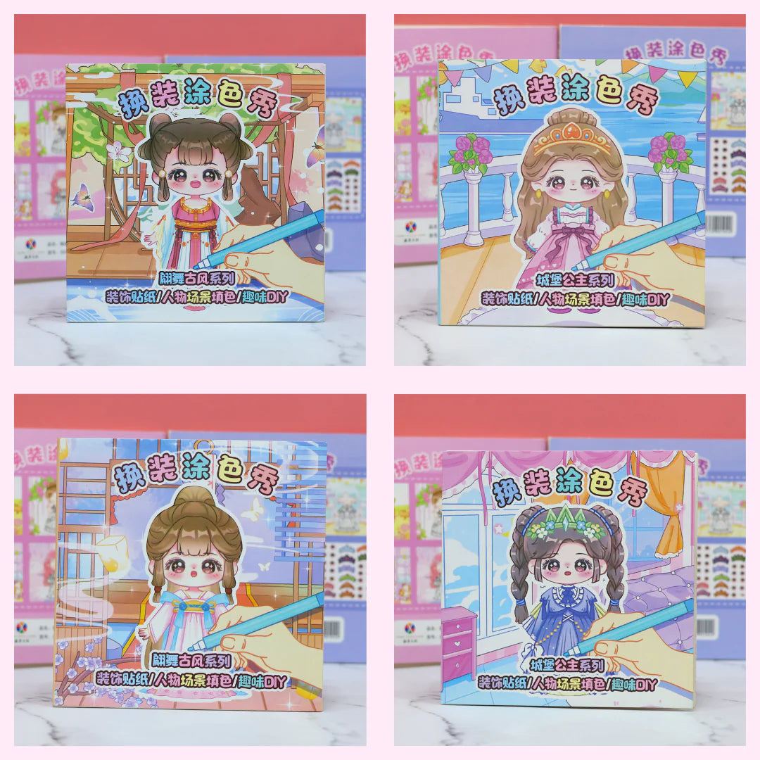 DIY Dress Up Decoration Sticker Book – Fun Craft Activity