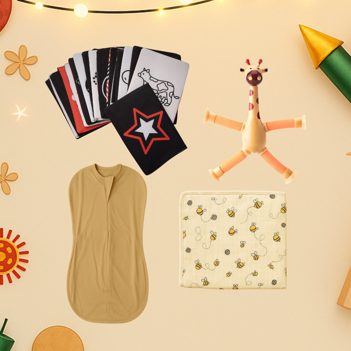 Visual Play & Comfort Hamper for Newborns (0-6 months)