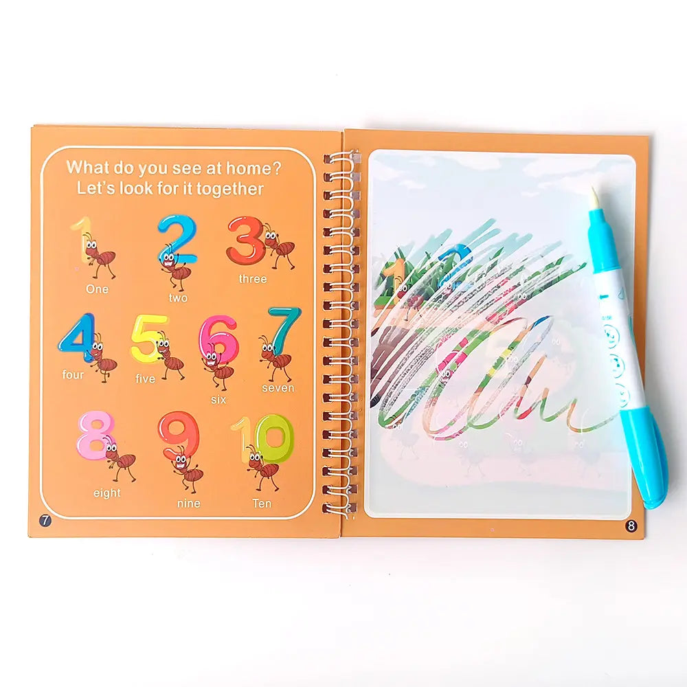 Water Magic Book Writing, Coloring, Travel-Friendly for Kids Any One