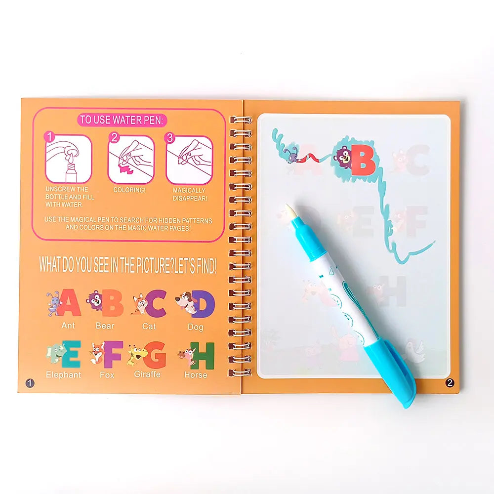 Water Magic Book Writing, Coloring, Travel-Friendly for Kids Any One