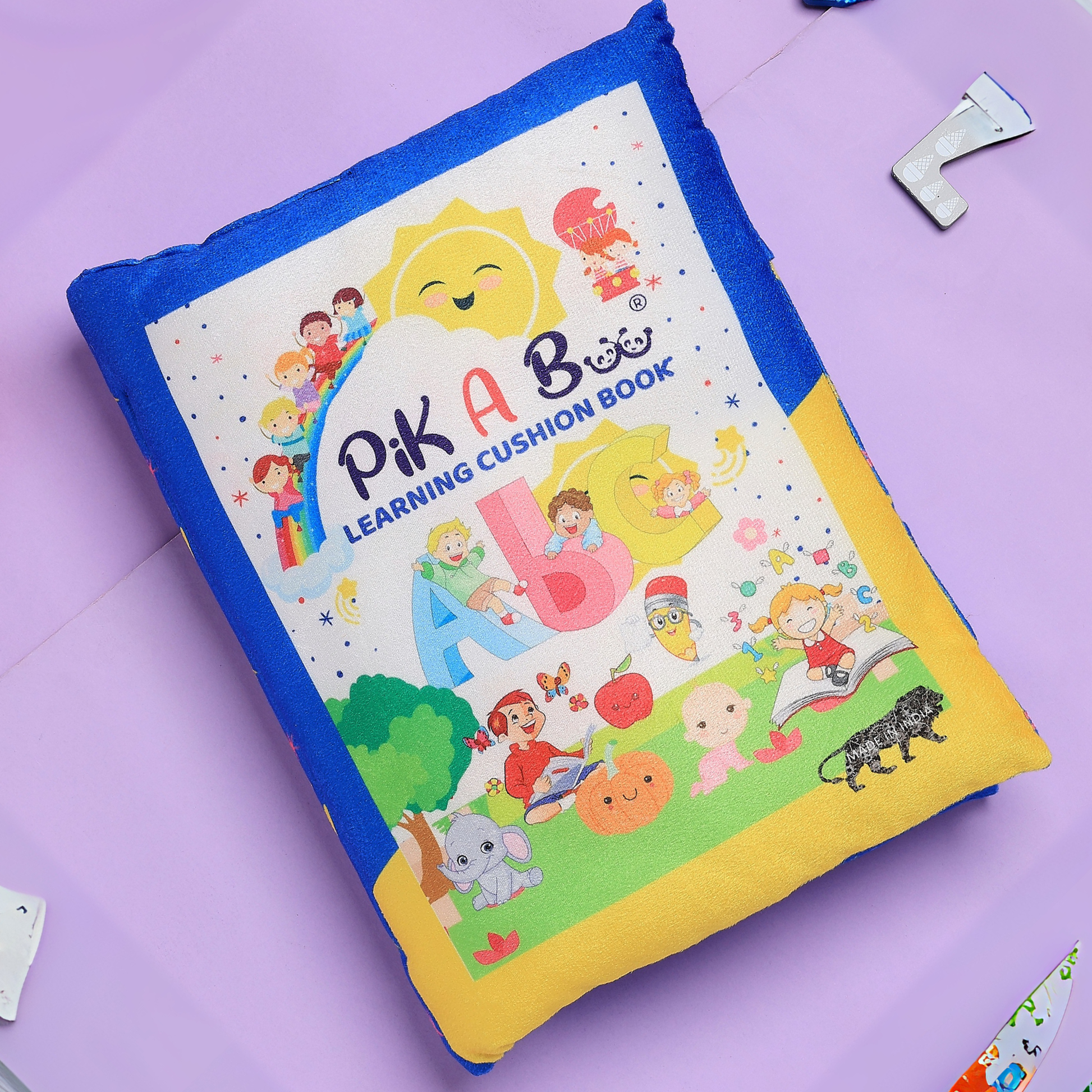 Blue Learning Cushion Book with English Rhymes for Kids