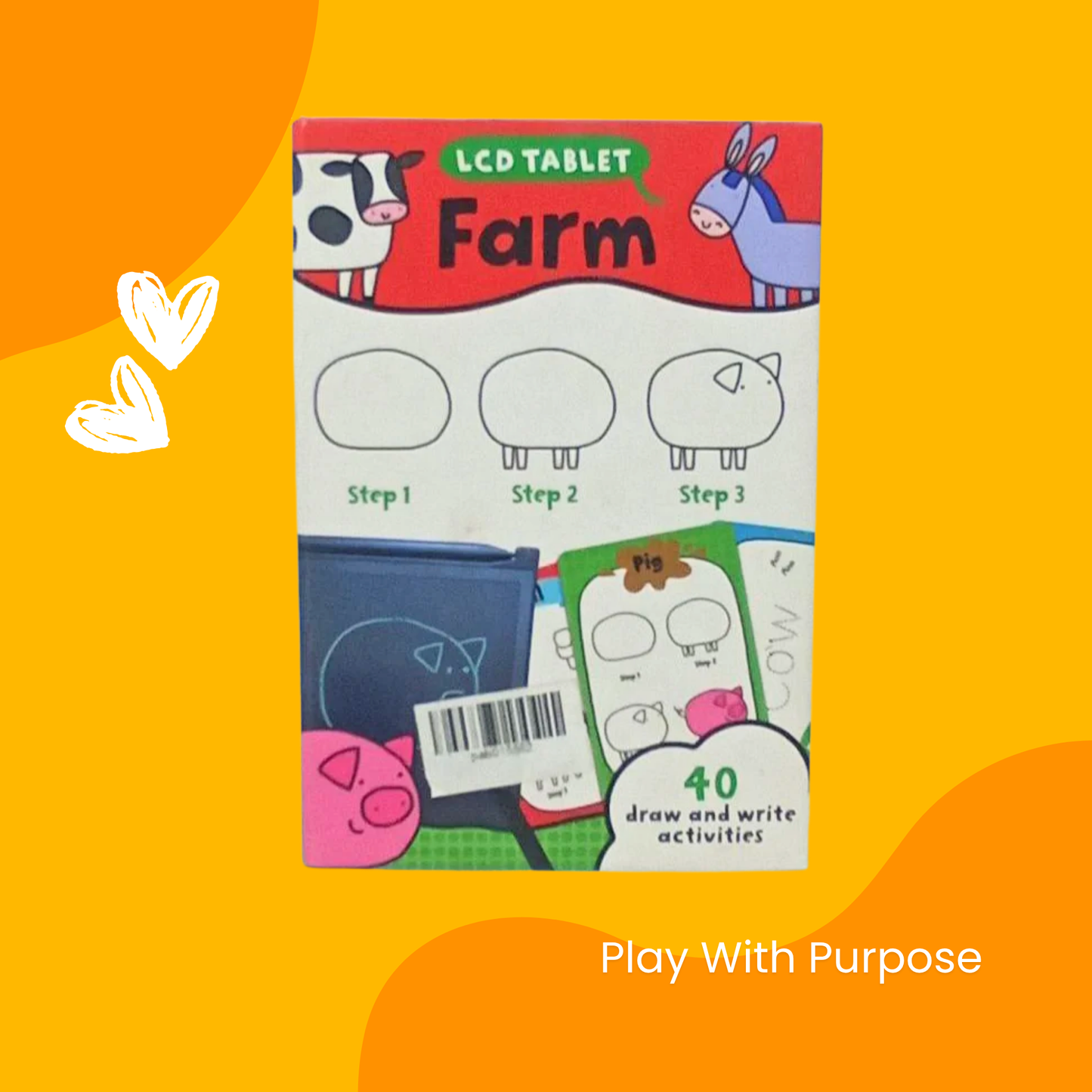 Farm LCD Tablet with Flashcards Pack | Learning Fun for Kids