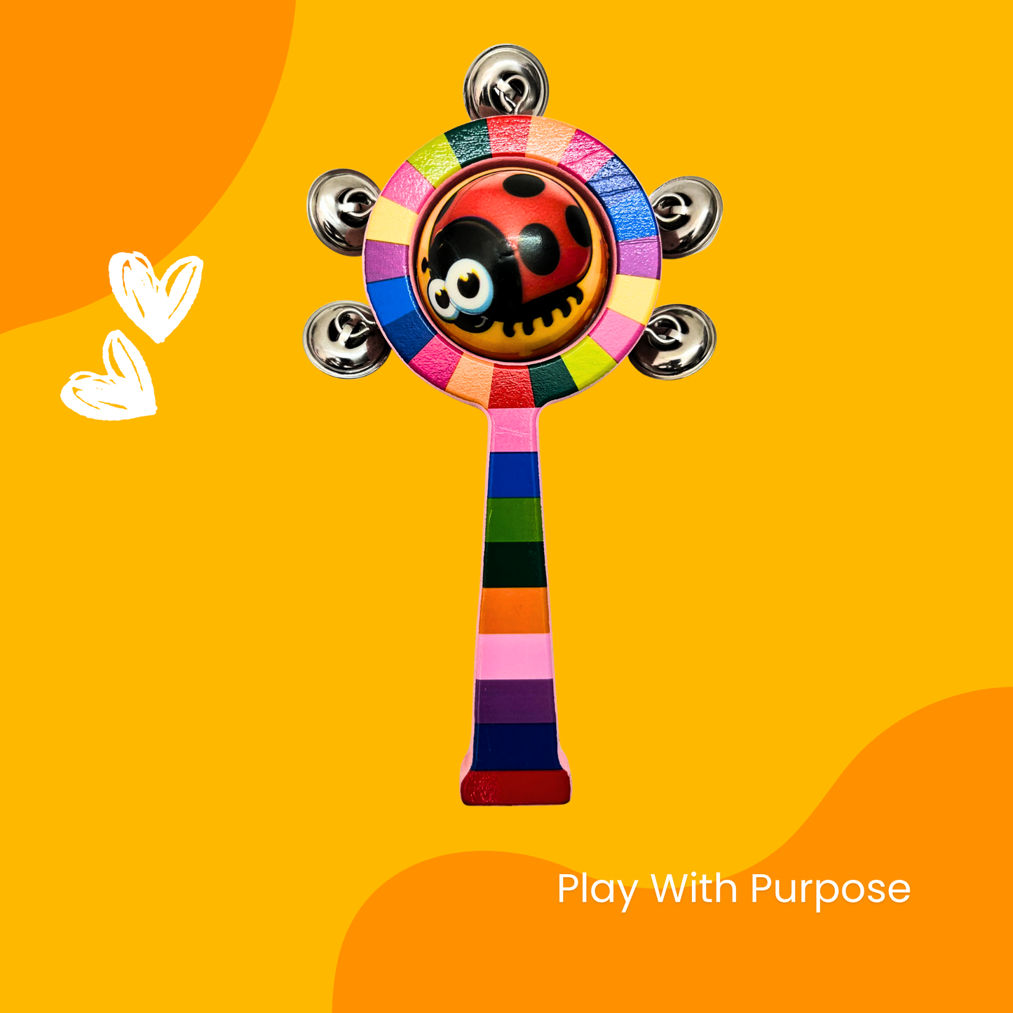 Wooden Baby Rattle Toy – Soft Sound Sensory Fun