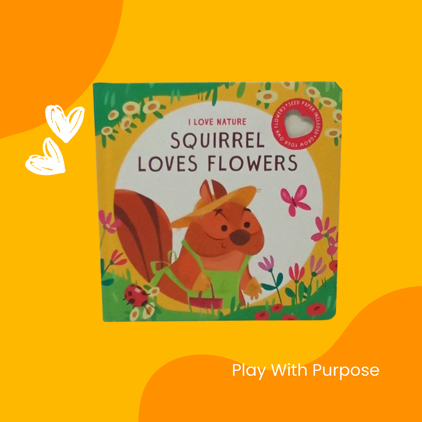 Sticker Sheet – I Love Nature Theme with Squirrel & Flowers