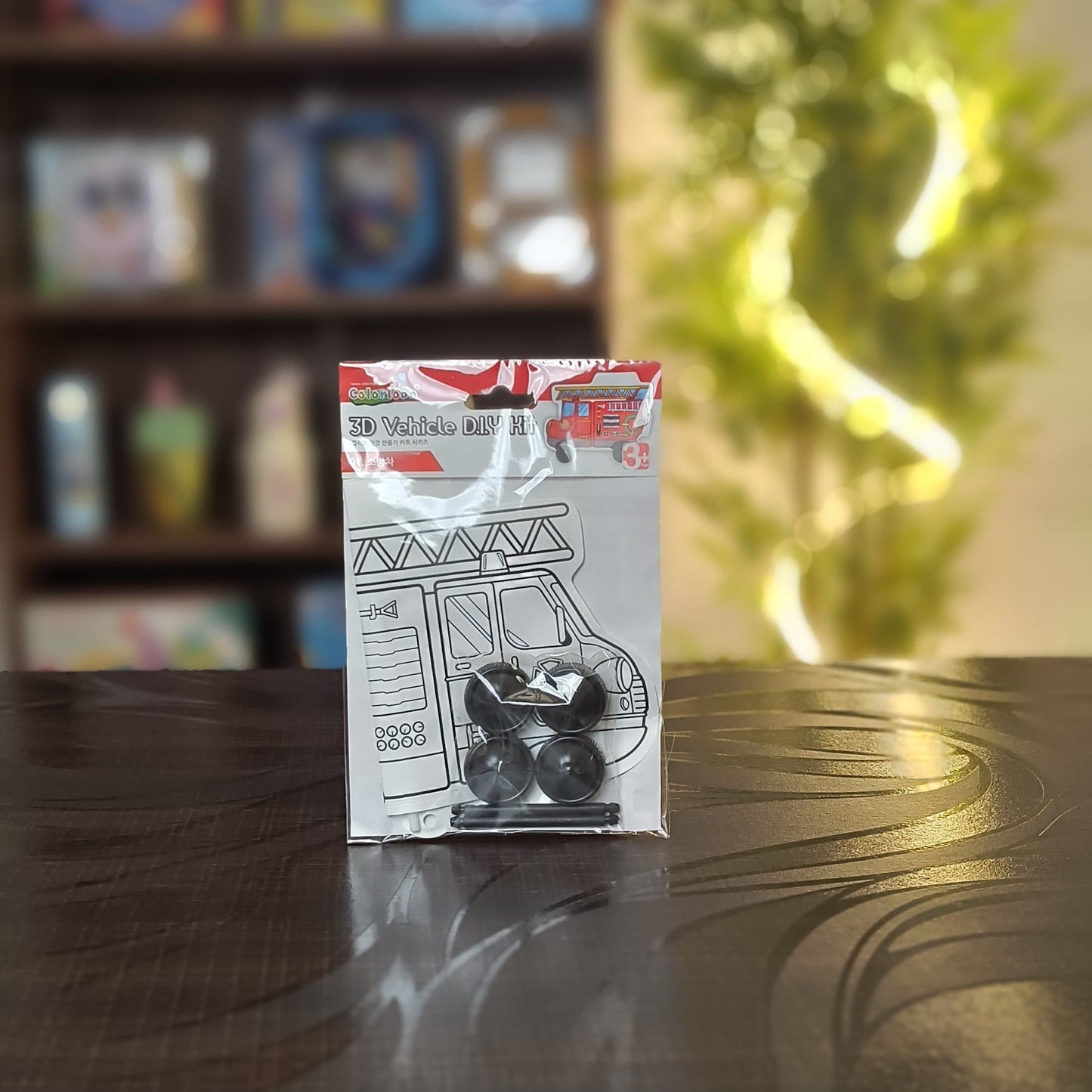 3D Fire Engine DIY Kit – Color, Inflate & Build Toy