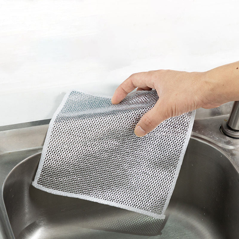 Wire Dishwashing Rags – Stainless Steel Scrubber Set of 2