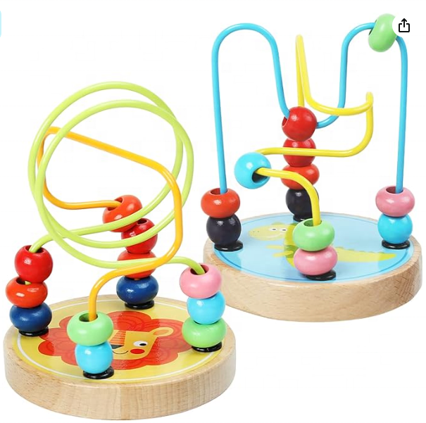 Wooden Bead Roller Coaster Toy – Montessori for Toddlers