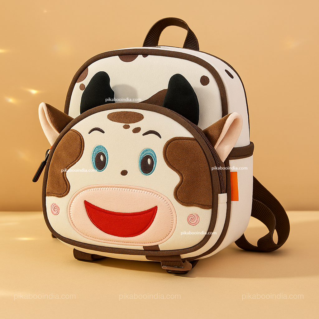 Cow Backpack for Kids – Soft Plush Bag for Preschool Fun