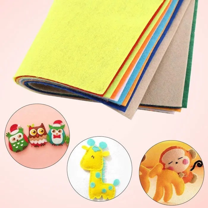 Felt Sheet A3 - 2MM, Craft, Art Set of 9 Multicolor Sheets Crafting for Arts Projects, Classroom, Scrap-Booking, Parties Soft Paper