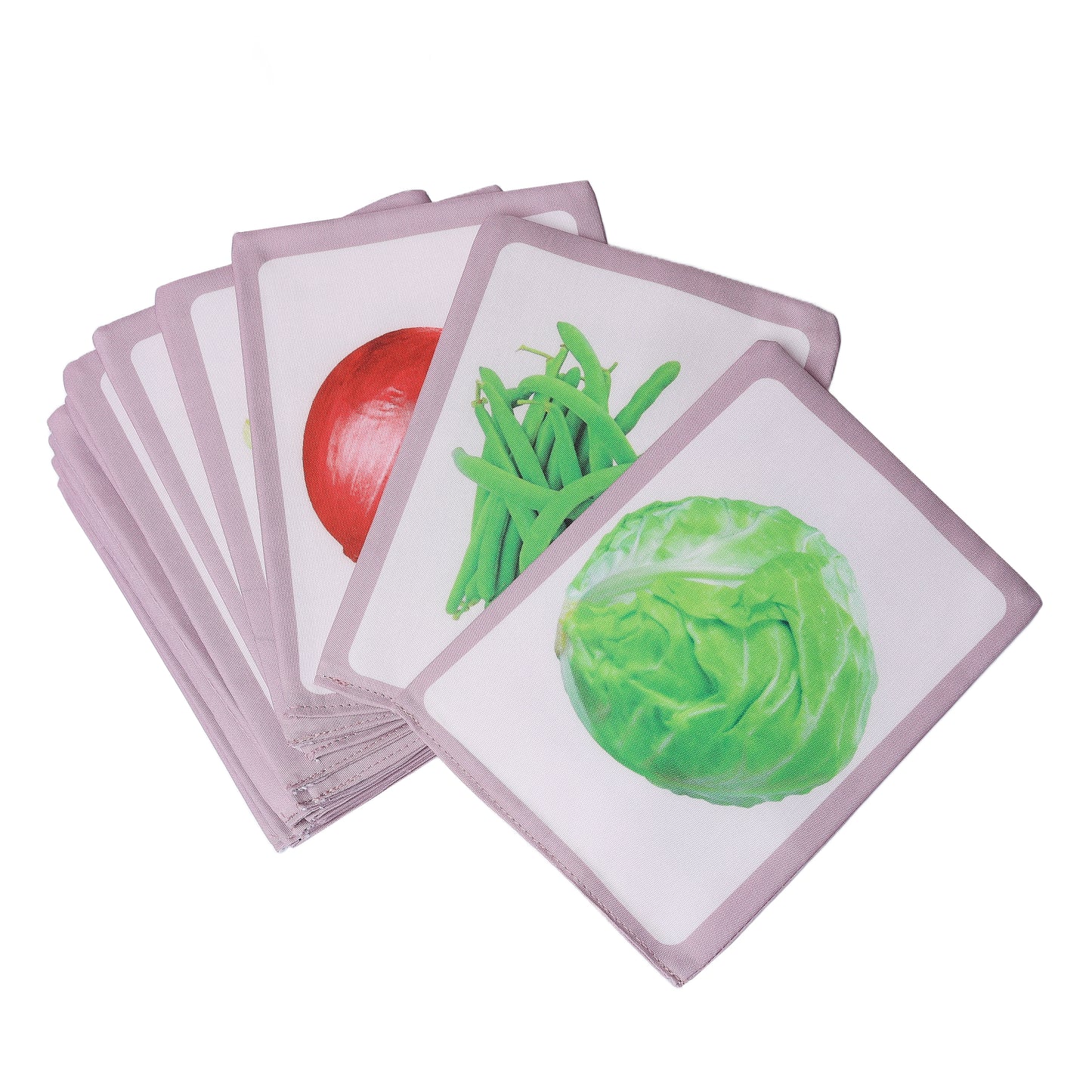 PiK A BOO Cloth Vegetable Flash Cards | Early Learning & Fun
