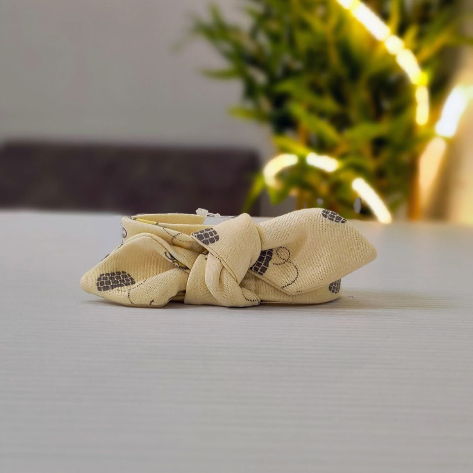 Set of 5 Organic Baby Headbands ( Design-1 ) - Soft, Stretchy, and Gentle for Delicate Skin