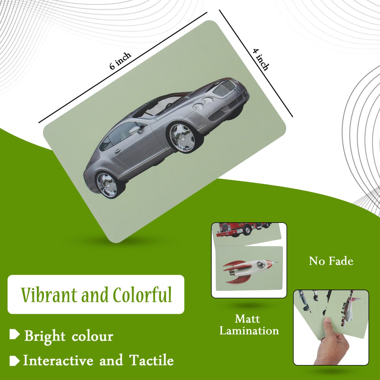 PiK A BOO Vehicle FlashCard for Kids Toddlers, Pre School, Early Learning