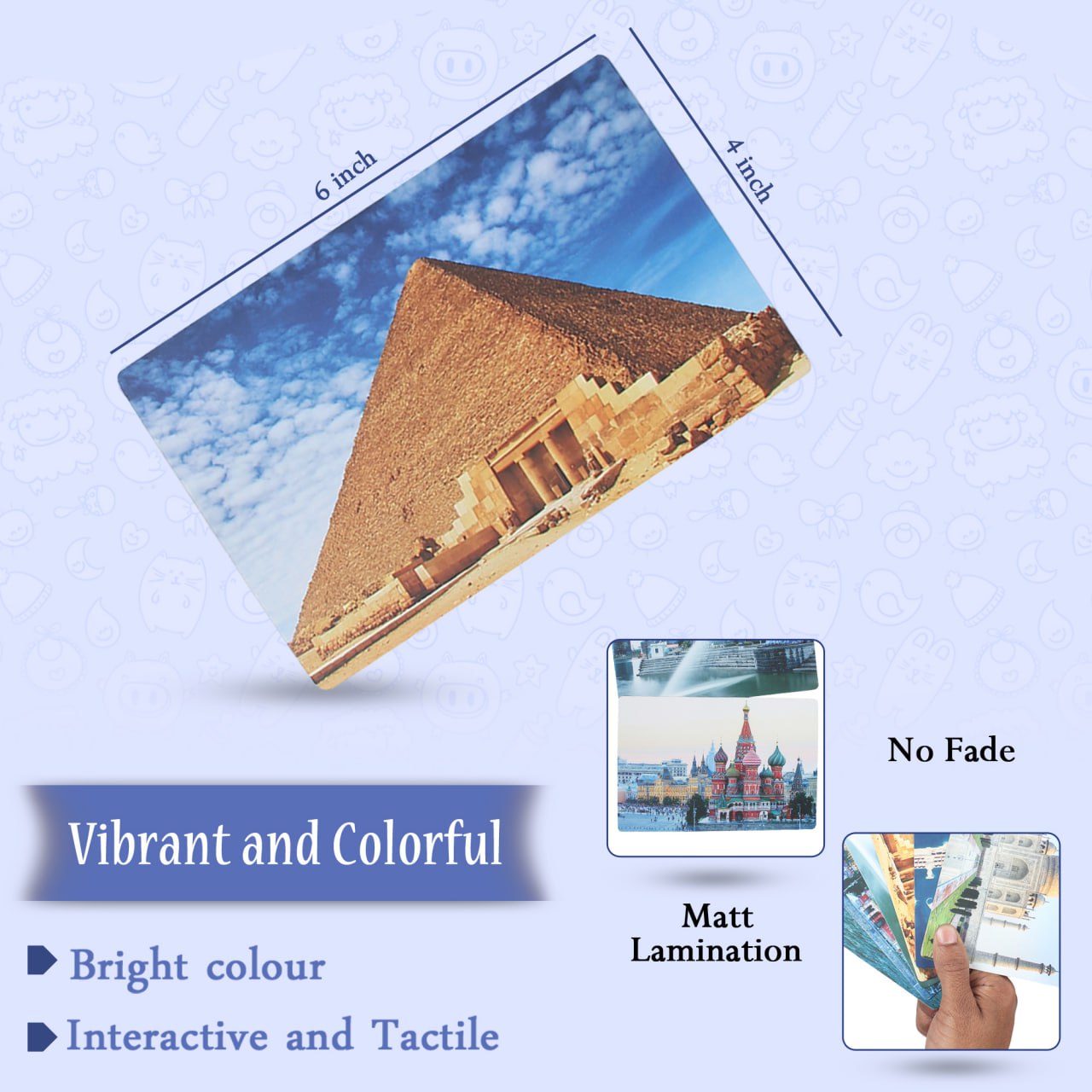 PiK A BOO International Monuments FlashCard for Kids Toddlers, Pre School, Early Learning