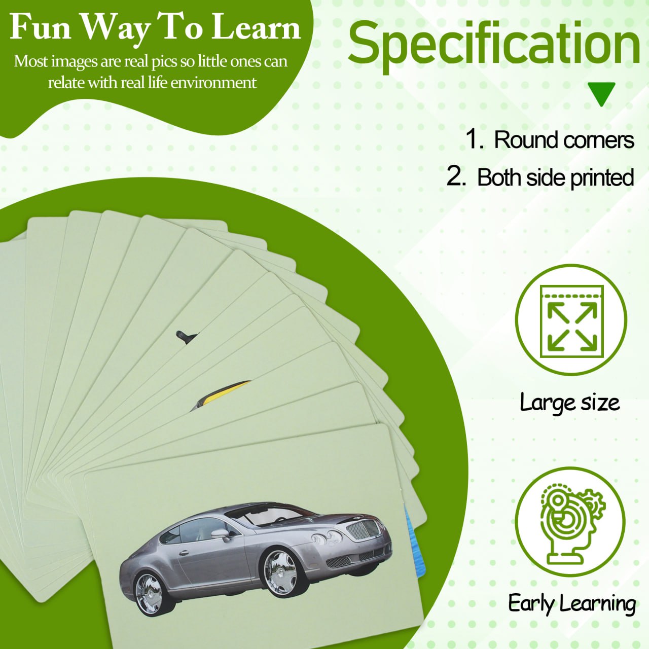 PiK A BOO Vehicle FlashCard for Kids Toddlers, Pre School, Early Learning