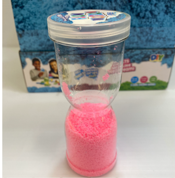 PiK A BOO Hourglass Flow Motion Timer – Colorful Sand Sensory Toy for Kids